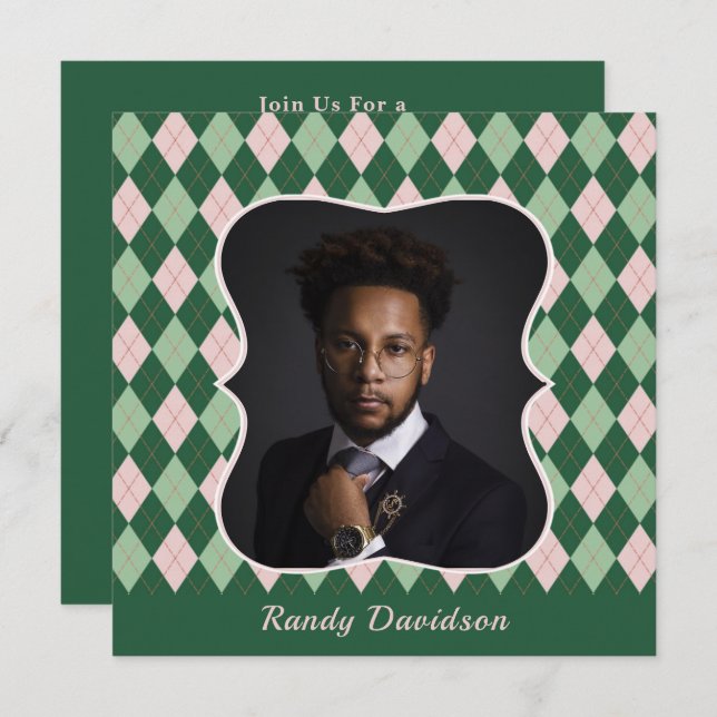 Convites Festa de Janto de Estilo Verde de Fotografia Perso (Frente/Verso)