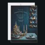 Convites Festa de Janto de Férias<br><div class="desc">O convite perfeito para uma comemoração de Chanucá e Natal com decorações em azul e ouro e uma pequena árvore de Natal. (Imagem de Freepik). O cartão é fácil de personalizar com o seu texto, fonte e cor da fonte. Não exatamente o que você está procurando? Todos os nossos produtos...</div>