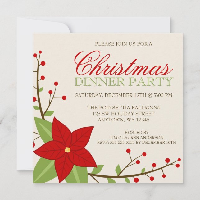 Convites Festa de Janto de Férias de Natal da Moderna Poins (Frente)