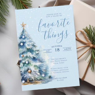 Convites Festa de Janto de Férias de Natal Festivas de Neve