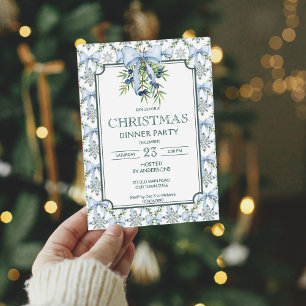 Convites Festa de janto do retro natalino strips