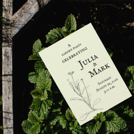 Convites Festa de Jardim de Casamento | Amarelo