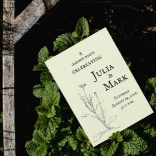 Convites Festa de Jardim de Casamento   Amarelo