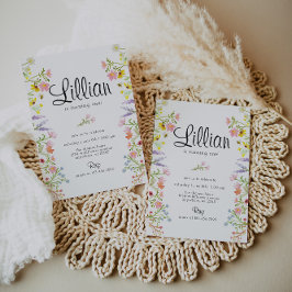 Convites Festa de Jardim de Flores Selvagem