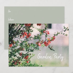 Convites Festa de Jardim Floral de Hummingbird Summer