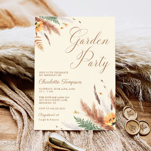 Convites Festa de Jardim primeiro aniversario Floral de Flo