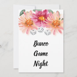 Convites Festa de Jogo de Dice Floral Bunco