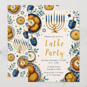 Convites Festa de Latke de Hanukkah