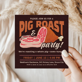 Convites Festa de Leitão Assado no Churrasco