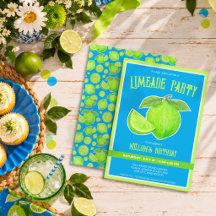 Festa de Limeade Verde Brilhante Aniversário Cítri