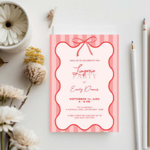 Convites Festa de Lingerie com Borda Retro Caprichosa