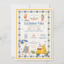 Convites Festa de Mahjong La Dolce Vita Spritz & Stacks
