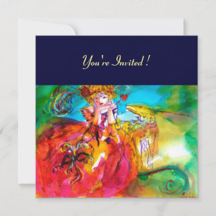 CONVITES FESTA DE MARDI GRAS COM MÁSCARAS DA MIRANDOLINA