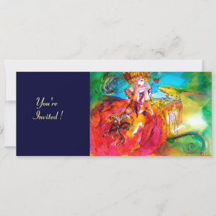 CONVITES FESTA DE MARDI GRAS COM MÁSCARAS DA MIRANDOLINA