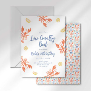 Convites Festa de Mariscos Low Country Boil Lagosta