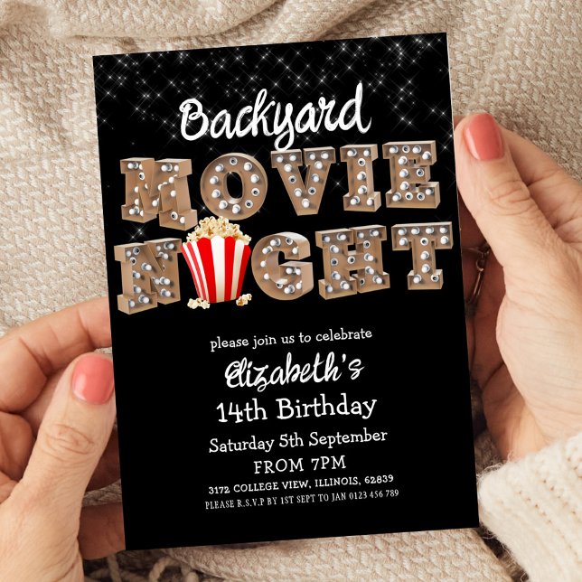 Convites Festa de Marquedas de Pipoca de Filme de Quintal (Criador carregado)