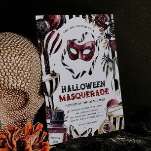 Convites Festa de Mascarada de Halloween do Circo Sombrio