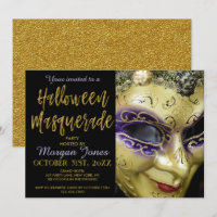Festa de Mascarada Halloween com tipografia modern
