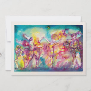 Convites FESTA DE MÁSCARAS,Máscaras de Carnaval,Dança,Músic