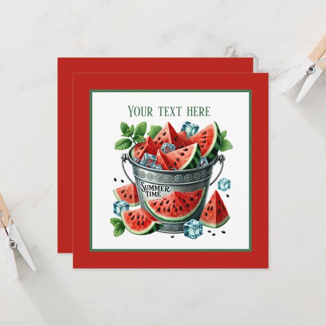 Convites Festa de melancia de verão (Frente/Verso In Situ)