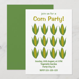 Convites Festa de Milho Vegetal de Milho Vegetal de Milho F