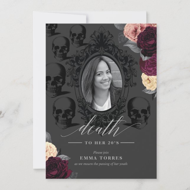 Convites Festa de Morte aos meus 20 Anos (Frente)