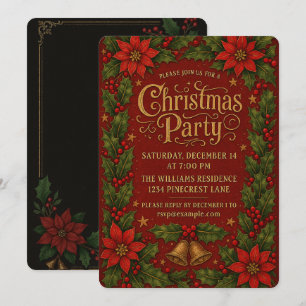 Convites Festa de Natais vintages Quentes