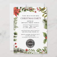 Festa de Natal Anual da Empresa Logotipo Empresari