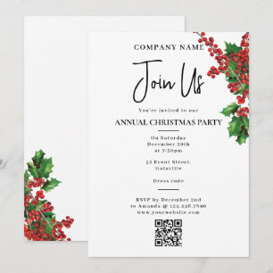 Convites Festa de Natal Anual da Sede da Empresa