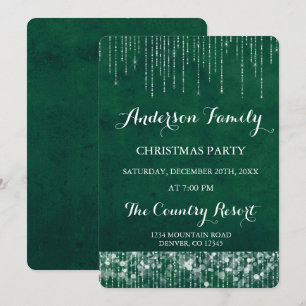 Convites Festa de Natal Anual Verde