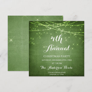 Convites Festa de Natal Anual Verde