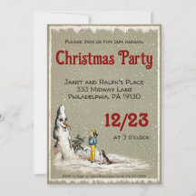 Festa de Natal assustadora Snowman personalizável