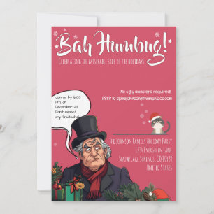 Convites Festa de Natal Bah Humbug – Diversão Mal-humorada 