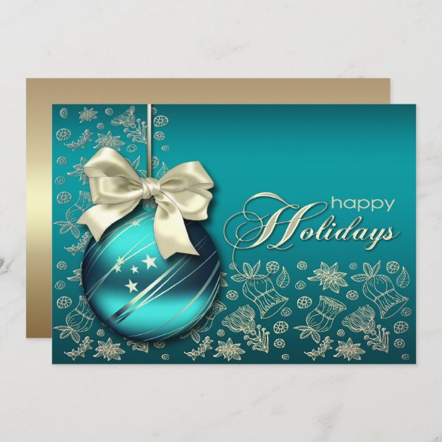 Convites Festa de Natal Bauble Natal (Frente/Verso)