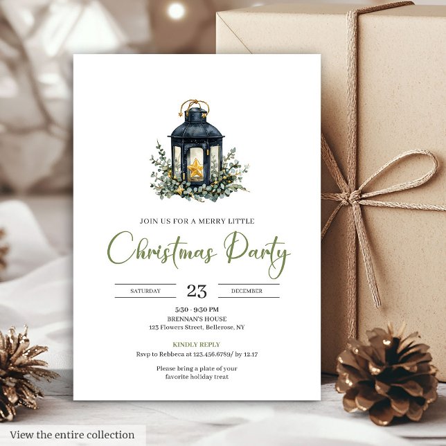 Convites Festa de Natal Boho Rústica Neutra e Terrosa (Rustic Boho Earthy Neutral Christmas Dinner Party Card)