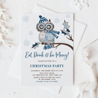 Festa de Natal Botânica da Coruja Azul Festiva