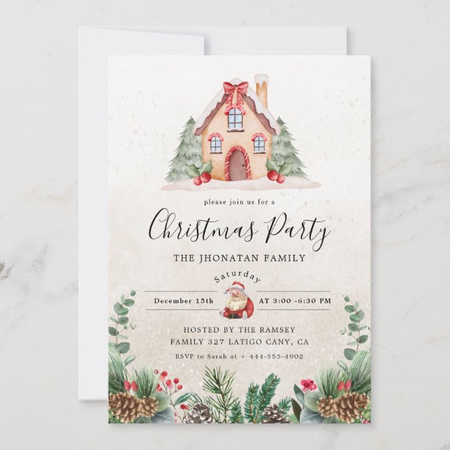 Convites Festa de Natal Botânica de Inverno (Frente)
