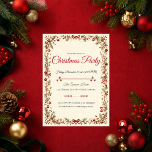 Convites Festa de Natal Botânica Elegante