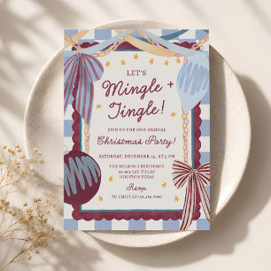 Convites Festa de Natal Caprichosa e Vintage Mingle & Jingl