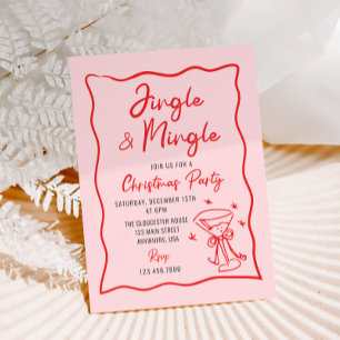 Convites Festa de Natal Caprichosa Jingle e Mingle