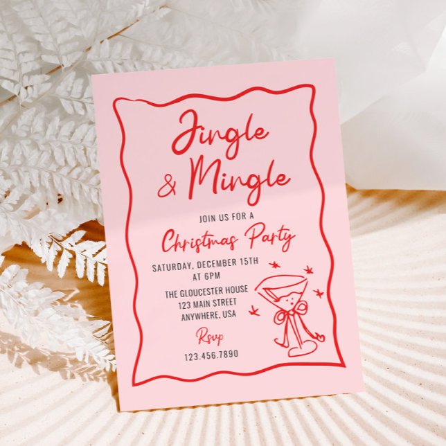 Convites Festa de Natal Caprichosa Jingle e Mingle (Criador carregado)