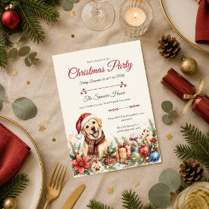 Convites Festa de Natal Caprichosa para Cachorros
