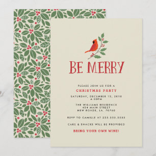 Convites Festa de Natal Cardeal Feliz