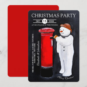 Convites Festa de Natal Carta do Boneco de Neve para o Papa