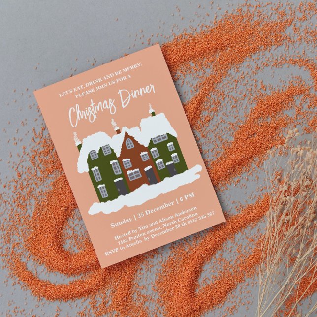 Convites Festa de Natal, Casas verdes (Criador carregado)