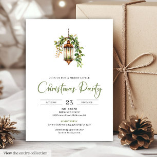 Convites Festa de Natal Clássica Boêmia em Aquarela Terrosa