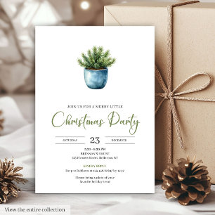 Convites Festa de Natal Clássica Boêmia em Aquarela Terrosa