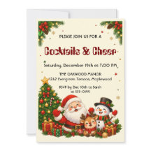 Festa de Natal Cocktails e Alegria do Papai Noel
