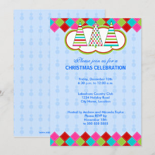 Convites Festa de Natal Colorida