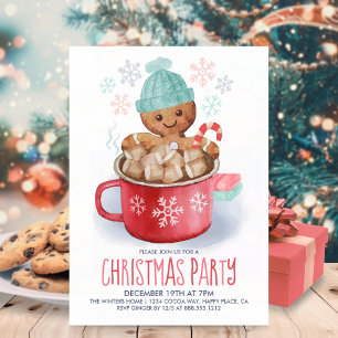 Convites Festa de Natal com Biscoito de Gengibre e Cacau